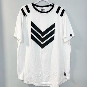 Vintage Phat Farm White Graphic Short Sleeve Black Logo/ Hook Sleeve T-shirt XL